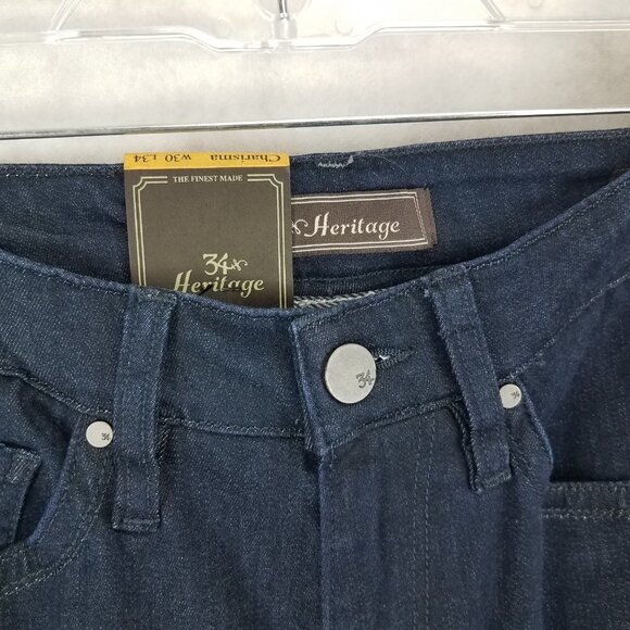 NEW 34 Heritage Men's 30x34 Charisma Relaxed Fit Jeans Rinse Rome in Dark Denim - Picture 5 of 13